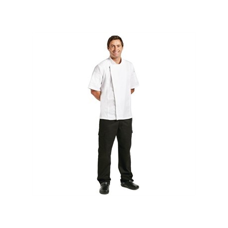 Chef Works Springfield Zipper Mens Chefs Jacket White S