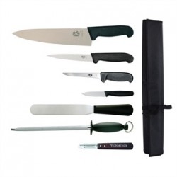 Victorinox 7 Piece Knife Set with 25.5cm Chefs Knife with Wallet
