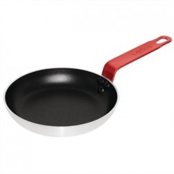 Vogue Non Stick Aluminium Frying Pan with Red Handle 200mm