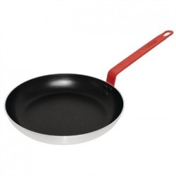 Vogue Non Stick Aluminium Frying Pan with Red Handle 280mm