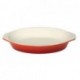 Vogue Orange Oval Cast Iron Gratin 650ml