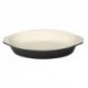 Vogue Black Cast Iron Oval Gratin Dish 650ml