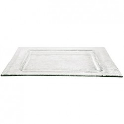 Olympia Square Glass Plates Clear 320mm