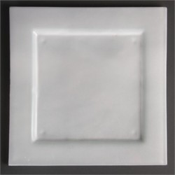Olympia Square Glass Plates Frosted White 320mm