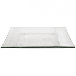 Olympia Square Glass Plates Clear 265mm