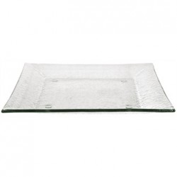Olympia Square Glass Plates Clear 205mm