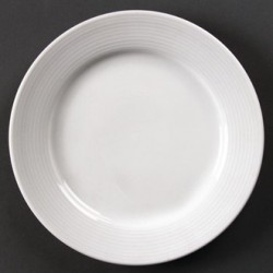 Olympia Linear Wide Rimmed Plates 200mm