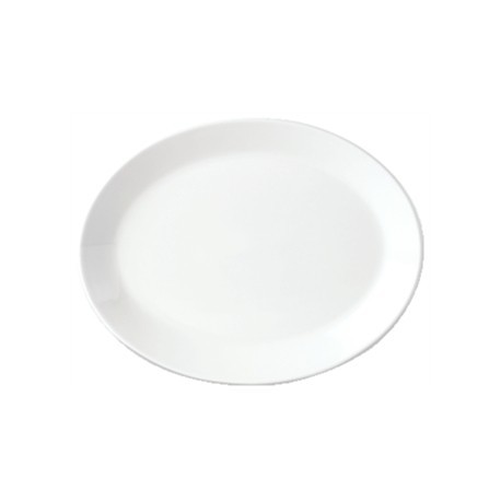 Steelite Simplicity White Oval Coupe Dishes 395mm