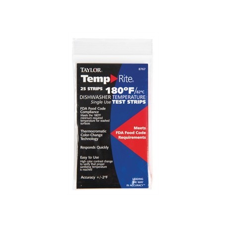 Dishwasher Temperature Test Strip
