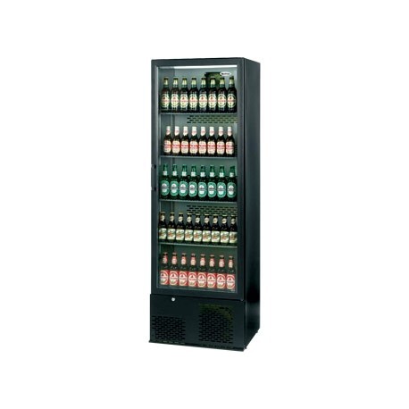 Infrico Upright Back Bar Cooler with Hinged Door in Black ZX10
