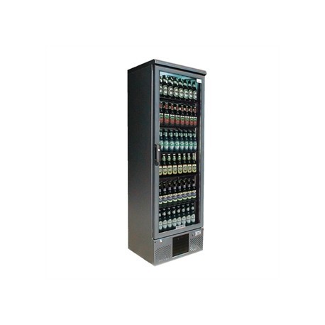 Gamko Upright Bottle Cooler - Single Hinged Door 300 Ltr Black