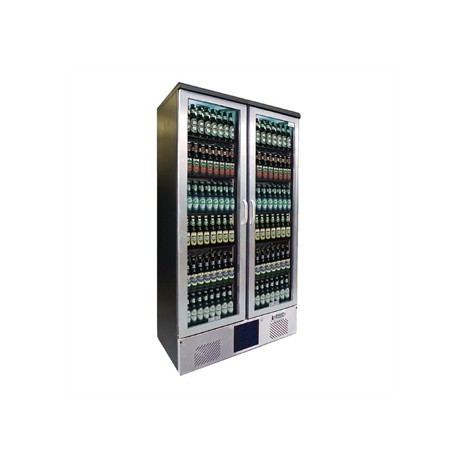 Gamko Upright Bottle Cooler - Double Hinged Door 500 Ltr Stainless Steel