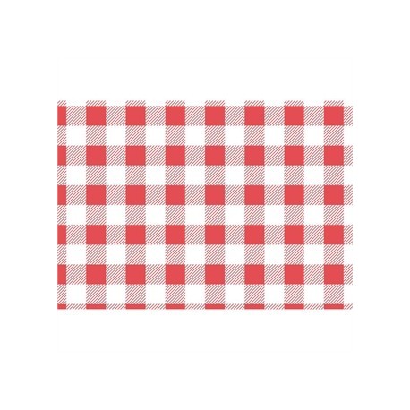Red Gingham Greaseproof Paper 250x250mm