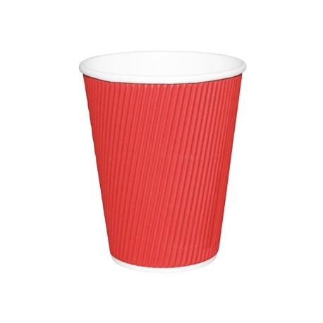 Fiesta Takeaway Coffee Cups Ripple Wall Red 12oz x500