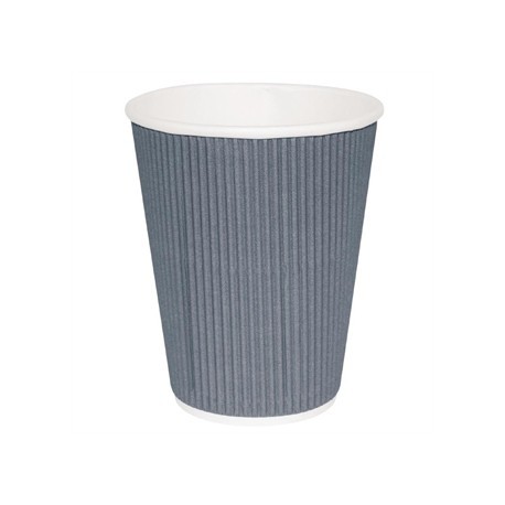 Fiesta Takeaway Coffee Cups Ripple Wall Charcoal 12oz x500
