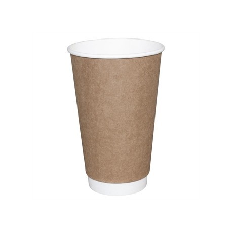 Fiesta Takeaway Coffee Cups Double Wall Kraft 12oz x25