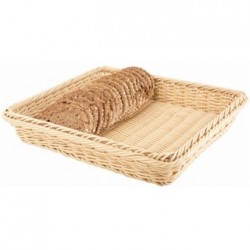 Polypropylene Natural Rattan Basket 1/2 GN