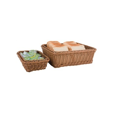 Polypropylene Brown Rattan Basket 1/2 GN