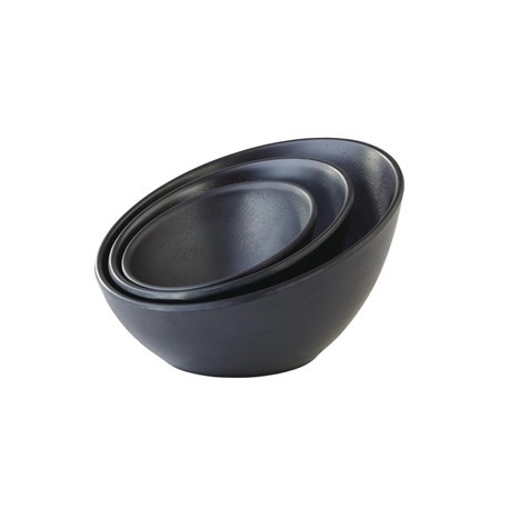 APS Zen Melamine Round Sloped Bowl Black 150ml