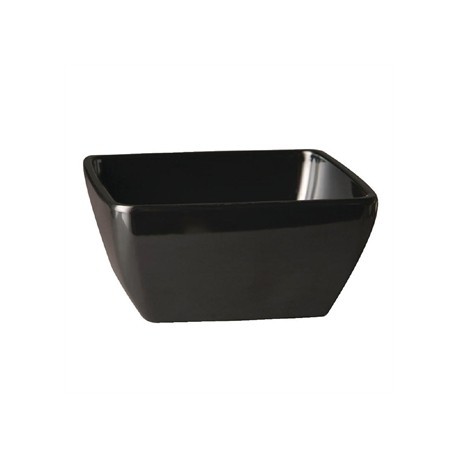 APS Pure Melamine Black Square Bowl 250mm