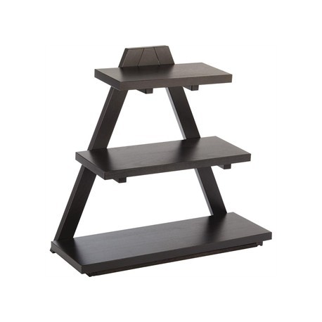 APS Triangle Wooden Buffet Stand Black