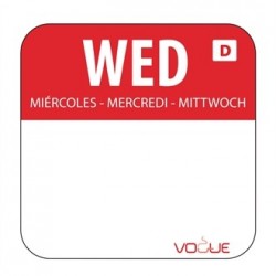 Dissolvable Wednesday Food Rotation Labels