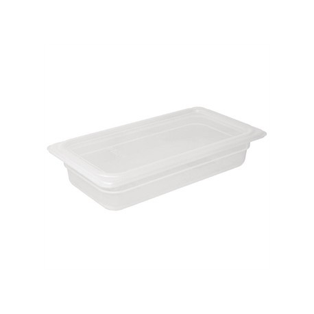 Vogue Polypropylene 1/3 Gastronorm Container with Lid 100mm