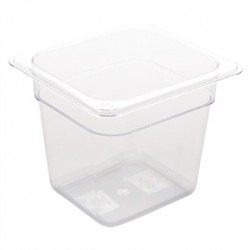 Vogue Polycarbonate 1/6 Gastronorm Container 150mm Clear