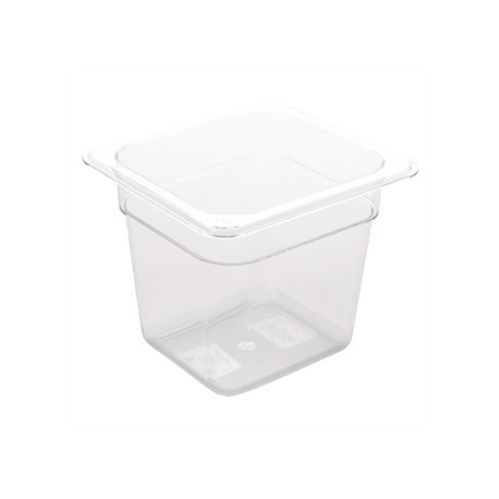 Vogue Polycarbonate 1/6 Gastronorm Container 150mm Clear