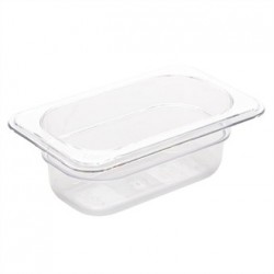 Vogue Polycarbonate 1/9 Gastronorm Container 65mm Clear