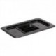 Vogue Polycarbonate 1/4 Black Gastronorm Lid