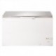 Lec White Chest Freezer with Stainless Steel Lid 400Ltr