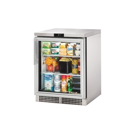 True 1 Glass Hinged Door Under Counter Fridge TUC-24-G-HC