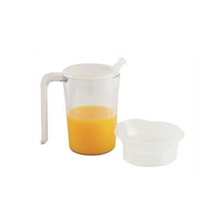 Clear Mug with Handle & 2 lids