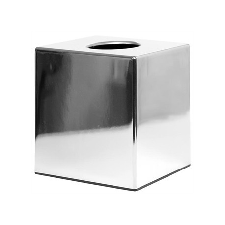 Chrome Cube Tissue Holder