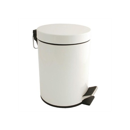 Bolero White Pedal Bin 5Ltr