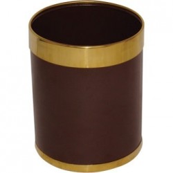 Bolero Waste Paper Bin with Gold Rim
