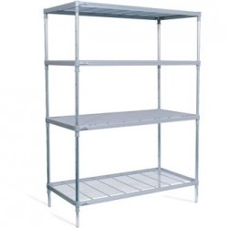 Craven 4 Tier Nylon Coated Wire Shelving with Castors 1825x875x491mm