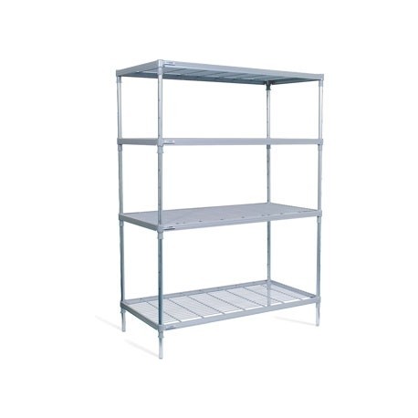 Craven 4 Tier Nylon Coated Wire Shelving with Castors 1825x1175x491mm