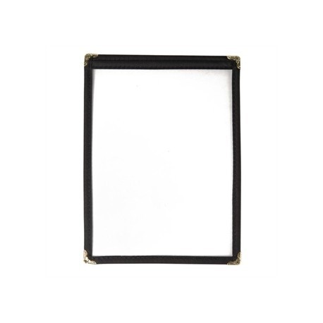 American Style Menu Holder Two Card Black A5