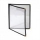 American Style Menu Holder Four Card Black A4