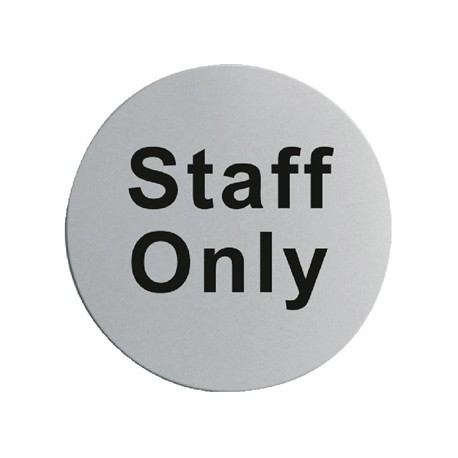 Stainless Steel Door Sign - Staff Only