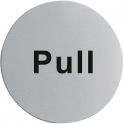 Stainless Steel Door Sign - Pull