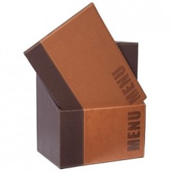Securit Contemporary Menu Holder Set A4 Brown