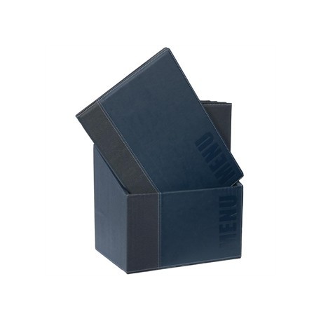 Securit Contemporary Menu Holder Set A4 Blue