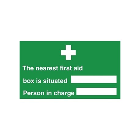 Nearest First Aid Box Sign