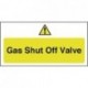 Gas Shut Off Valve Sign