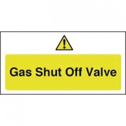 Gas Shut Off Valve Sign