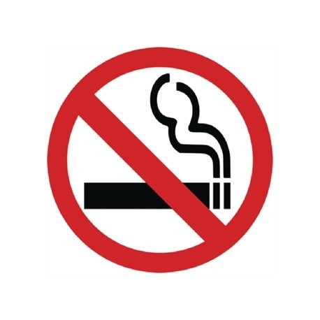 No Smoking Symbol Window Sign