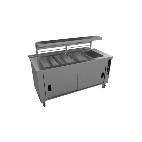 Falcon Chieftain 4 Well Heated Servery Counter with Trayslide HS4